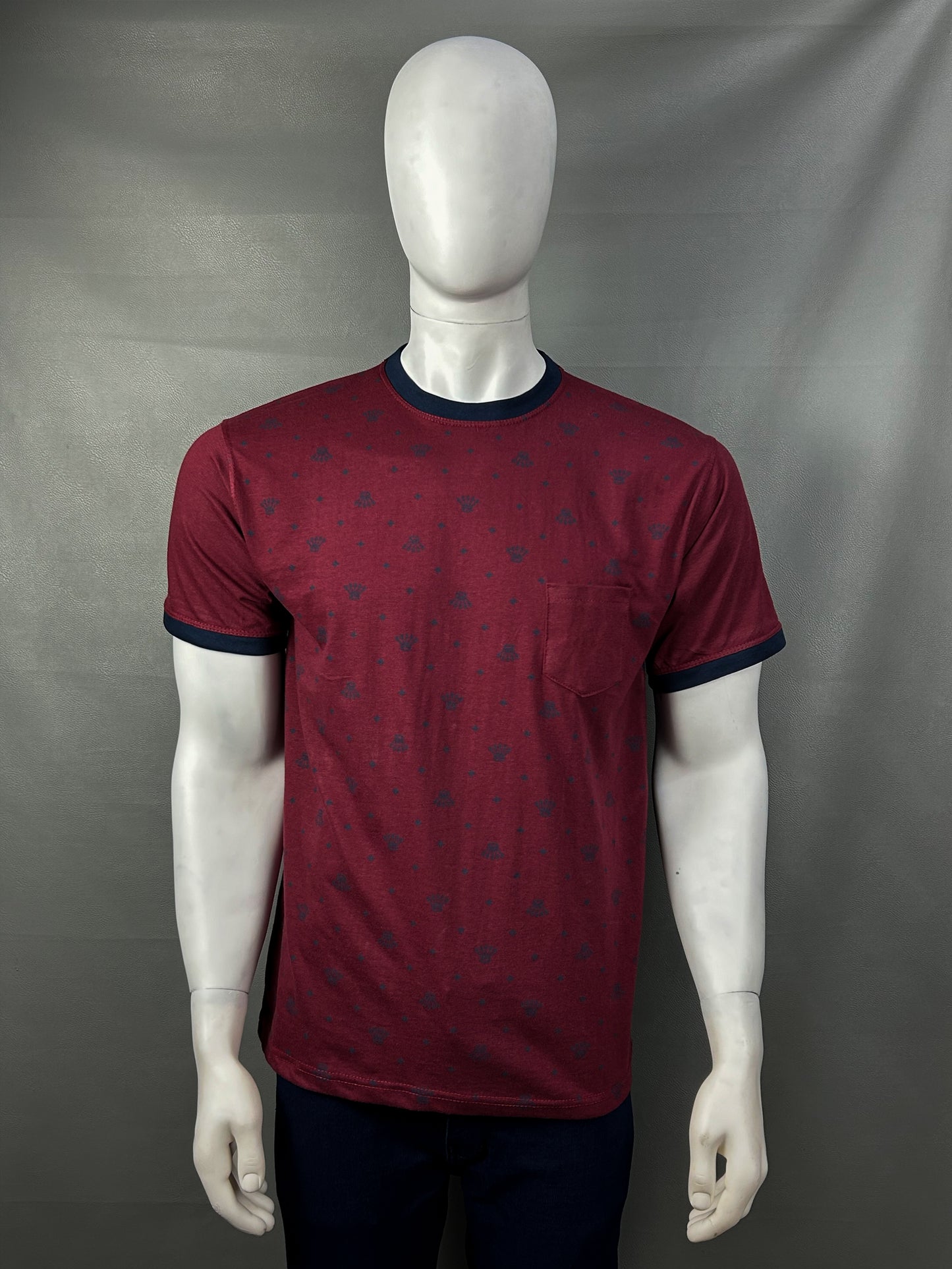 Maroon T-Shirt For Men MM MTS195