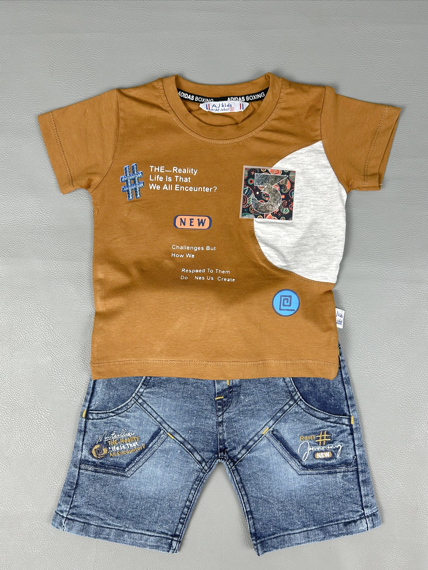 1Yr - 4Yrs Reality Light Brown Suit For Kids AJ BS308