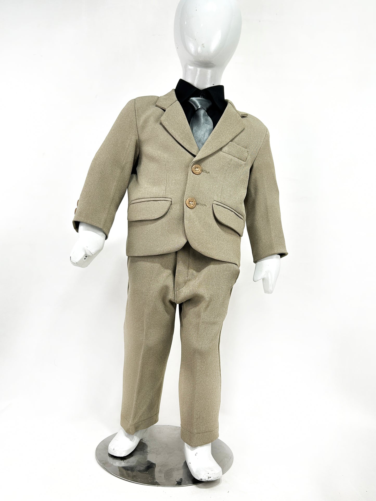 1Yr - 8Yrs 2PCS Coat Pant Suit for Boys Light Fawn BCP32