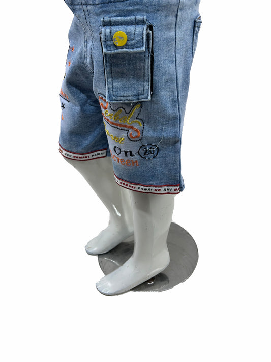 1.5Yrs - 4Yrs Fashion Light Blue Denim Jeans Short For Boys BJS04
