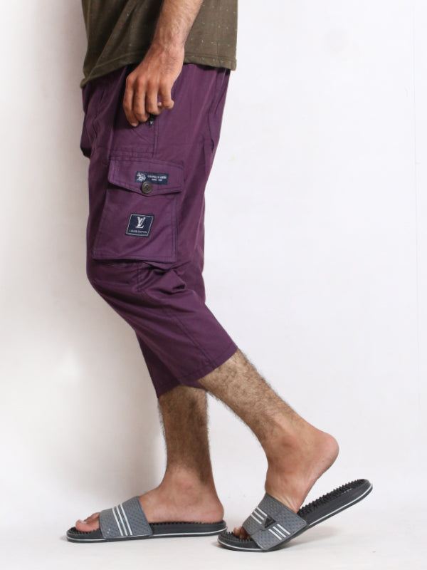MS26 Men's Cargo 3-QTR Short Dark Purple