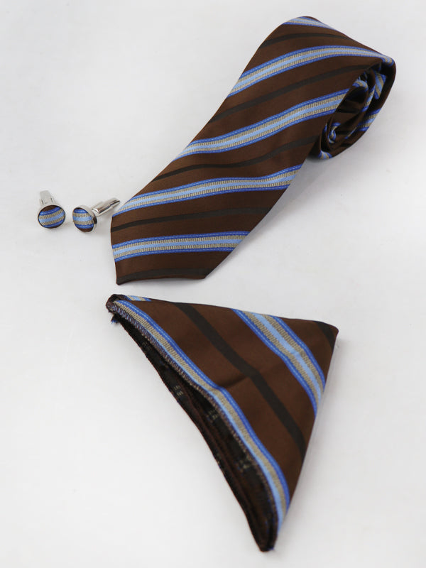 TBS26 3Pcs Tie Gift Box Tie Cuff-Link Pocket Square