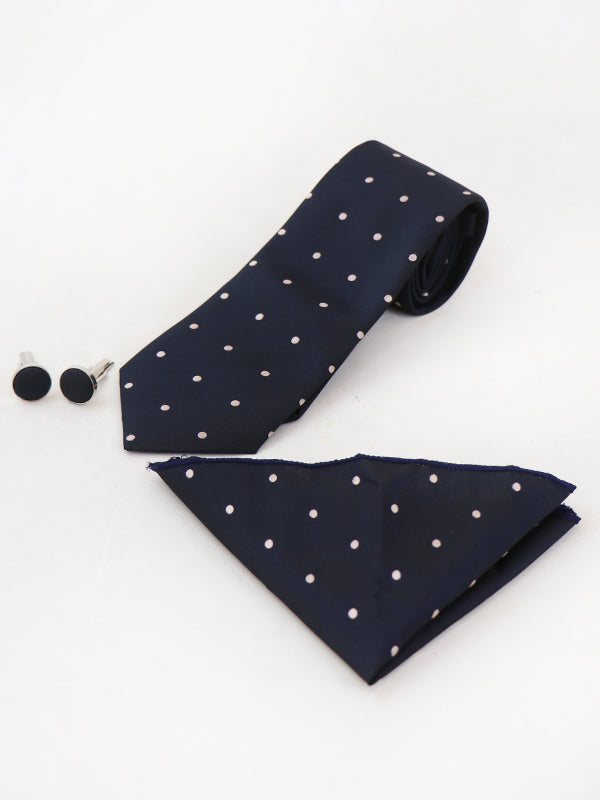 TBS34 3Pcs Tie Gift Box Tie Cuff-Link Pocket Square