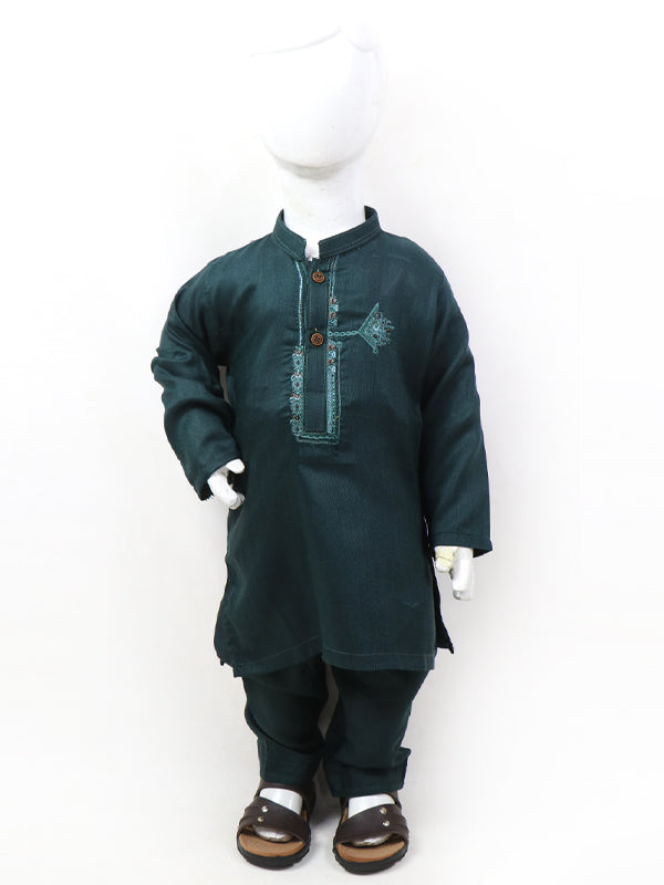 BKS25 IQ Boys Shalwar Kameez Suit 2Yrs - 14Yrs Sea Green