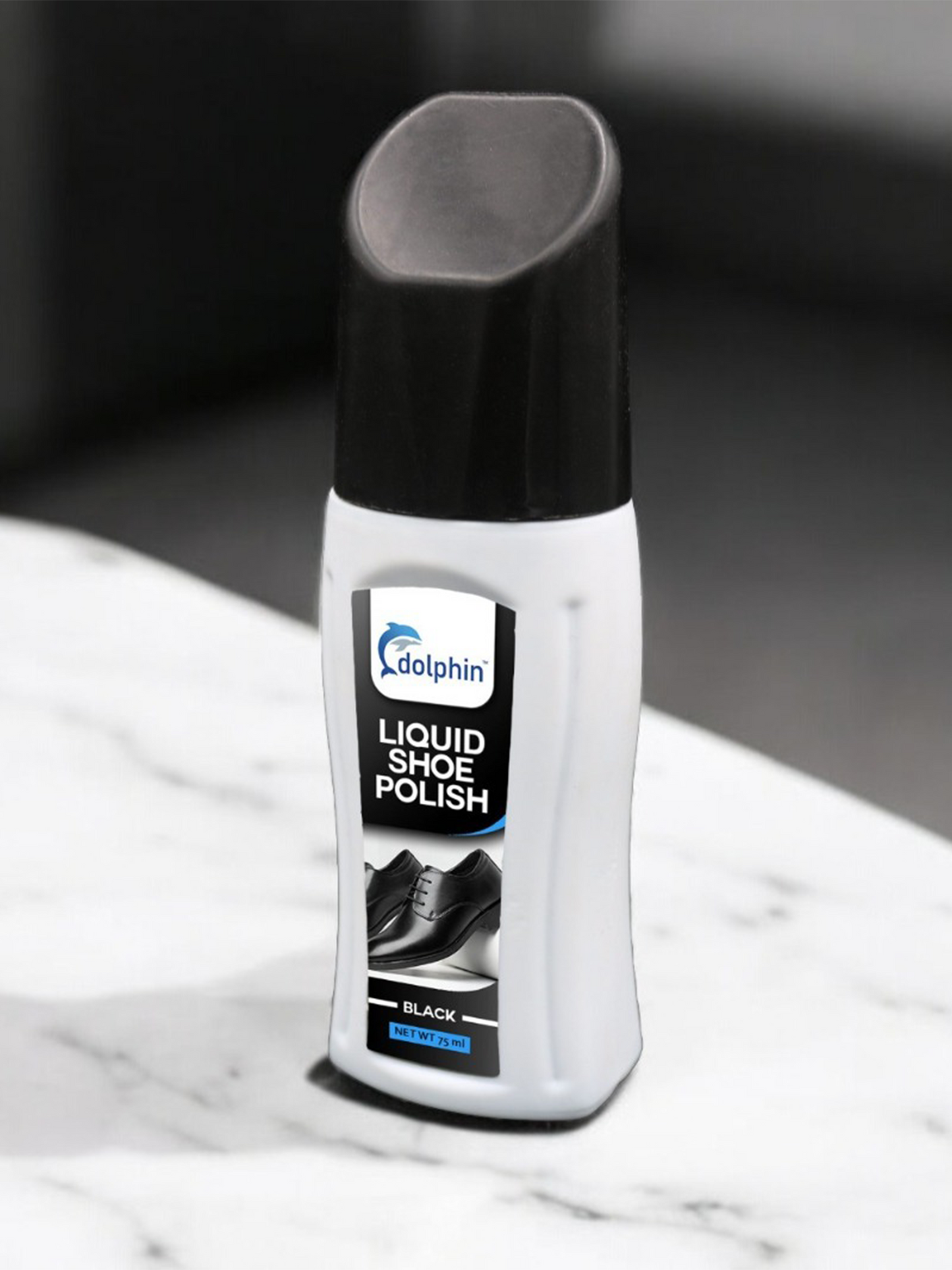 Dolphin Liquid Shoe Polish Black 75ml SP06