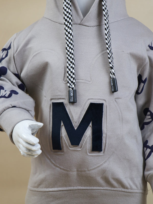 BS12 SK Hooded Kids Suit 1Yr - 4Yrs M Grey