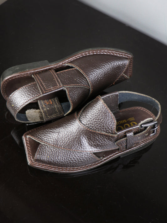 BPC02 Boys Peshawari Sandal 13Yrs - 17Yrs Brown