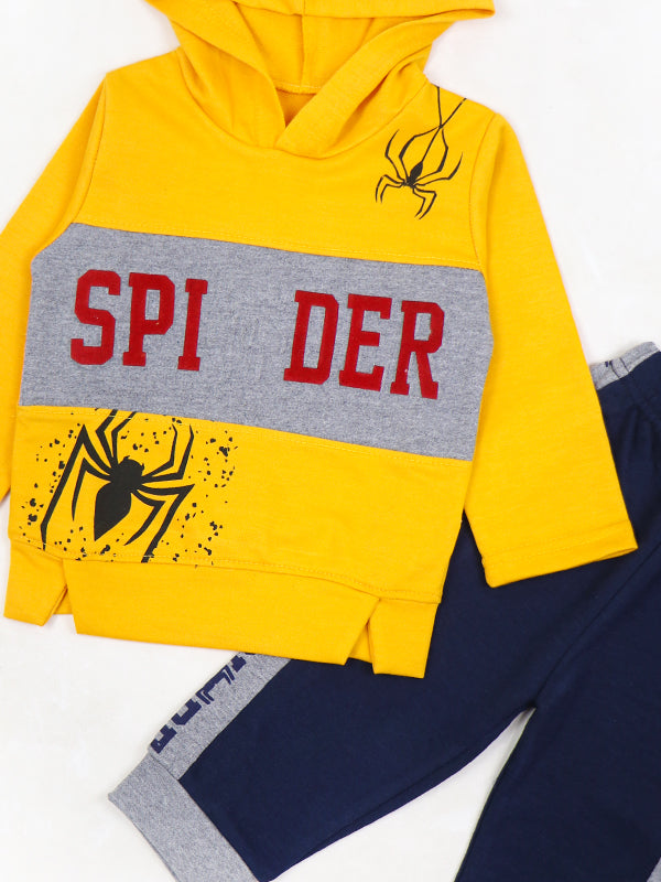 BS18 SK Hooded Kids Suit 1Yr - 4Yr Spider Yellow