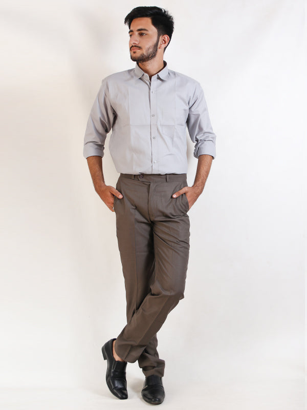 MFP15 Men's Formal Dress Pant Brown Shade