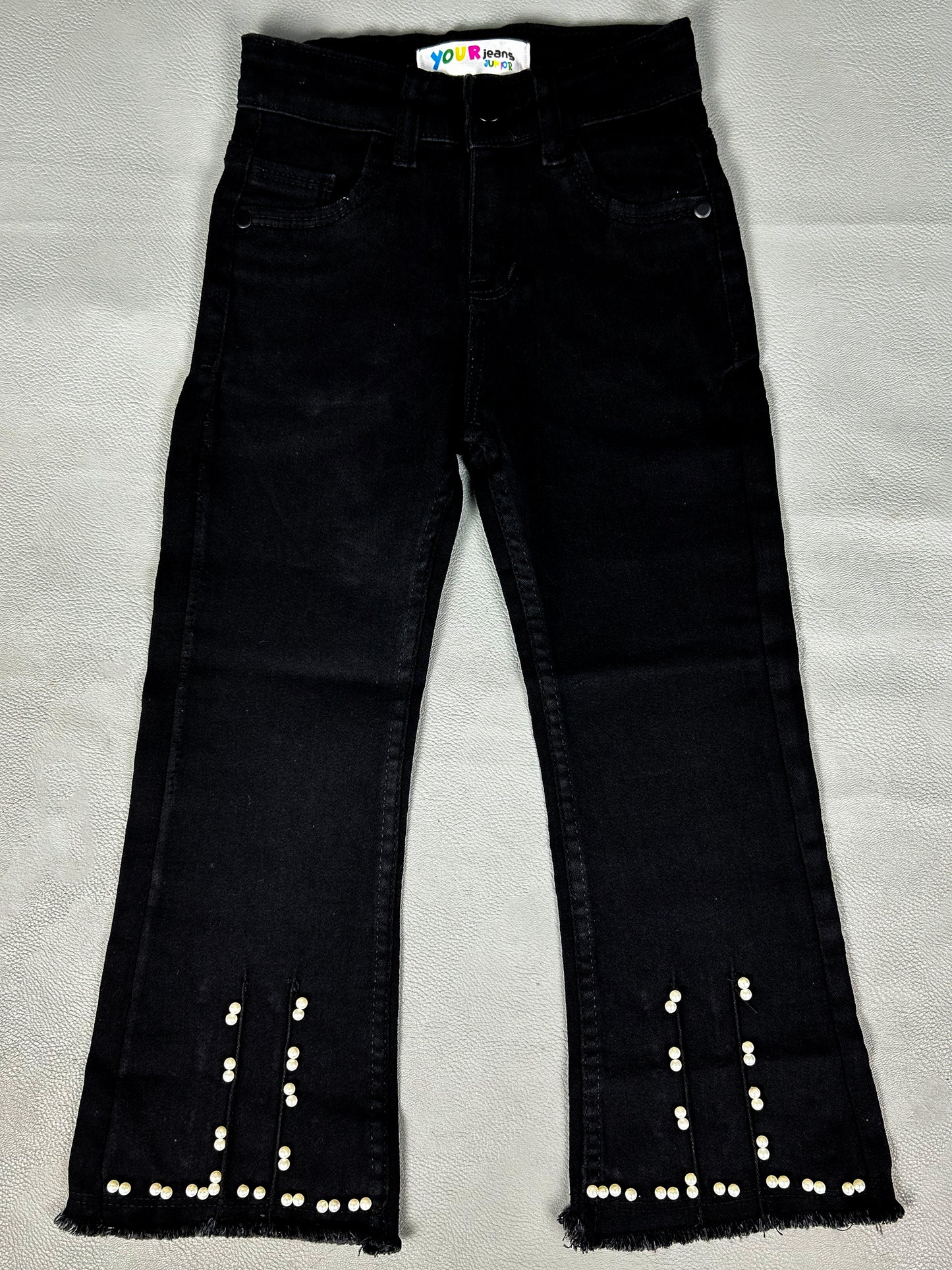 5Yrs - 14Yrs Black Stretchable Denim Jeans For Girls GJ22
