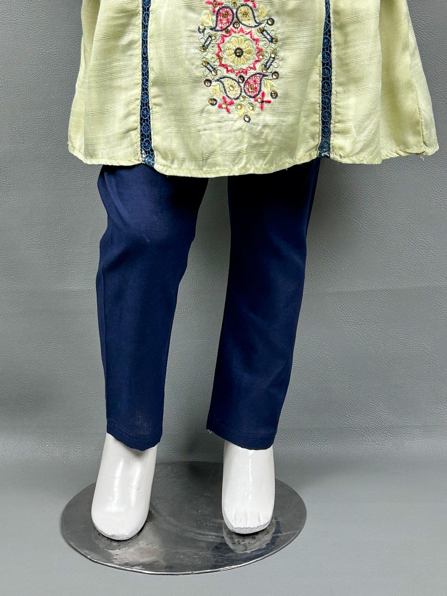 2Yr - 8Yrs Light Green Embroidered Suit For Girls RZ GS198