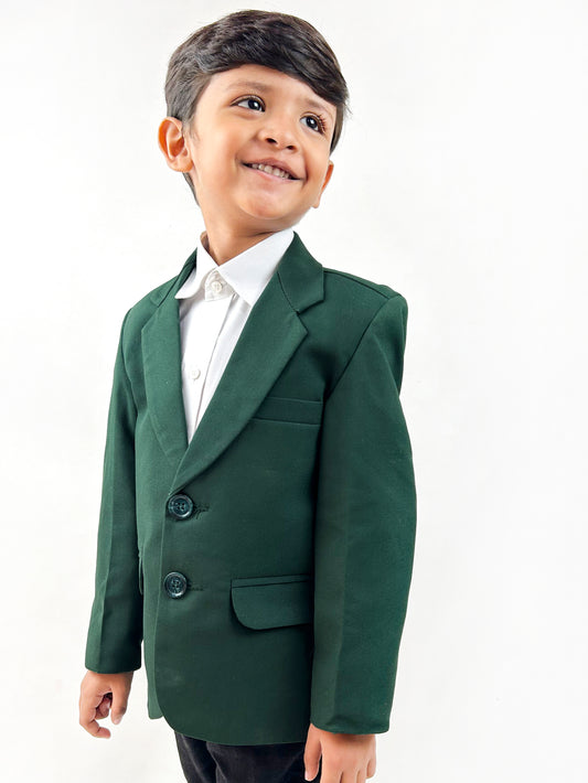 3Yrs - 7Yrs Dark Green Casual Coat Blazer For Boys / School Uniform Blazer CB01