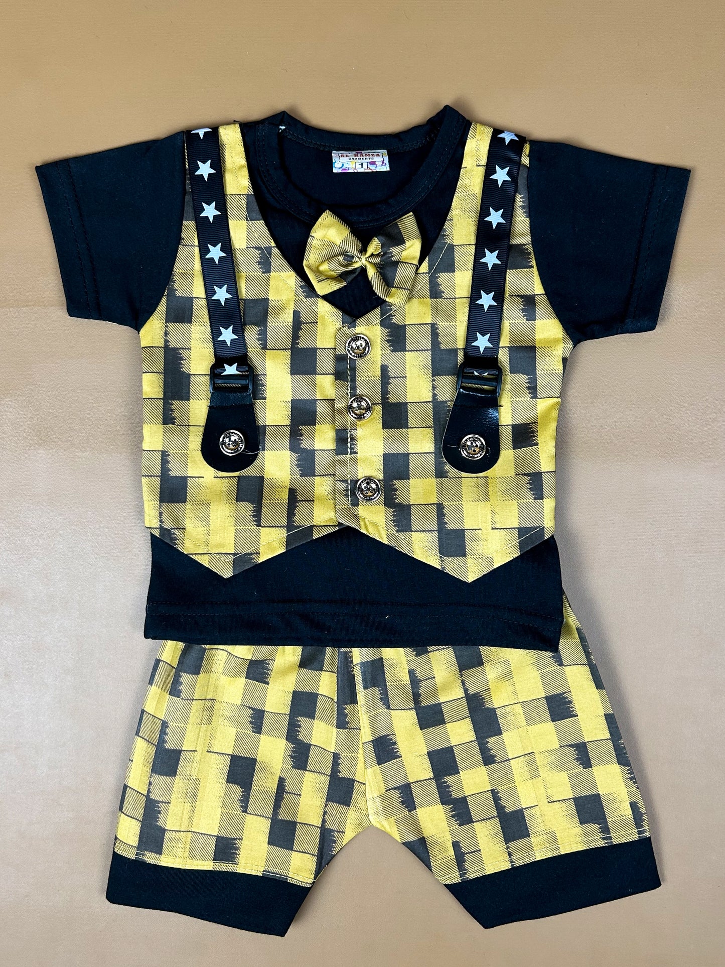 0Mth - 6Mth Black Baba Suit For Newborns NBS344