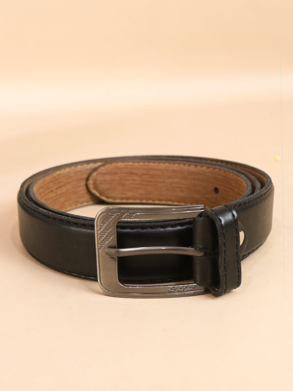 Black Faux Leather Belt For Men's MB76
