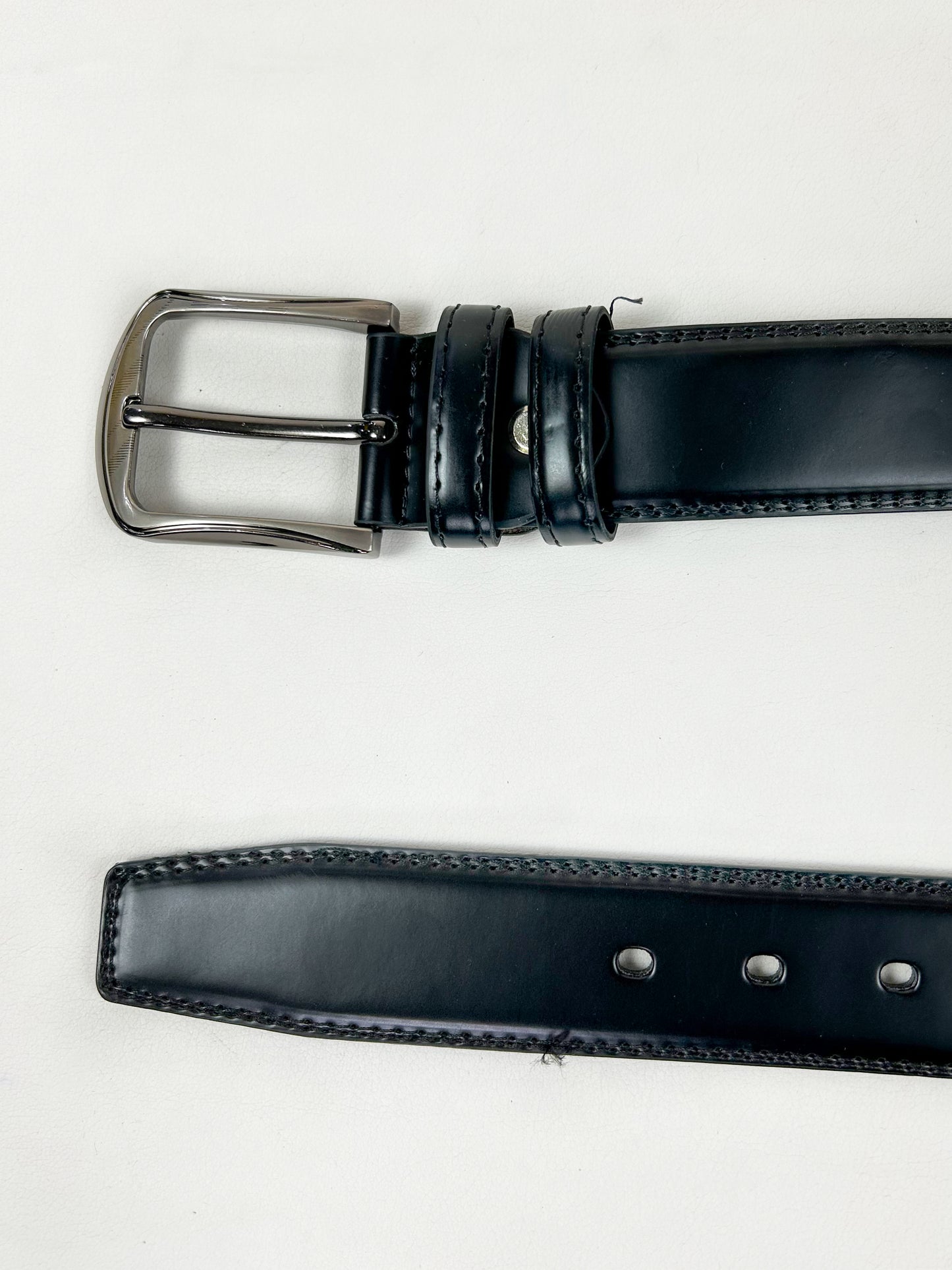 Black Faux Leather Belt For Men MB53