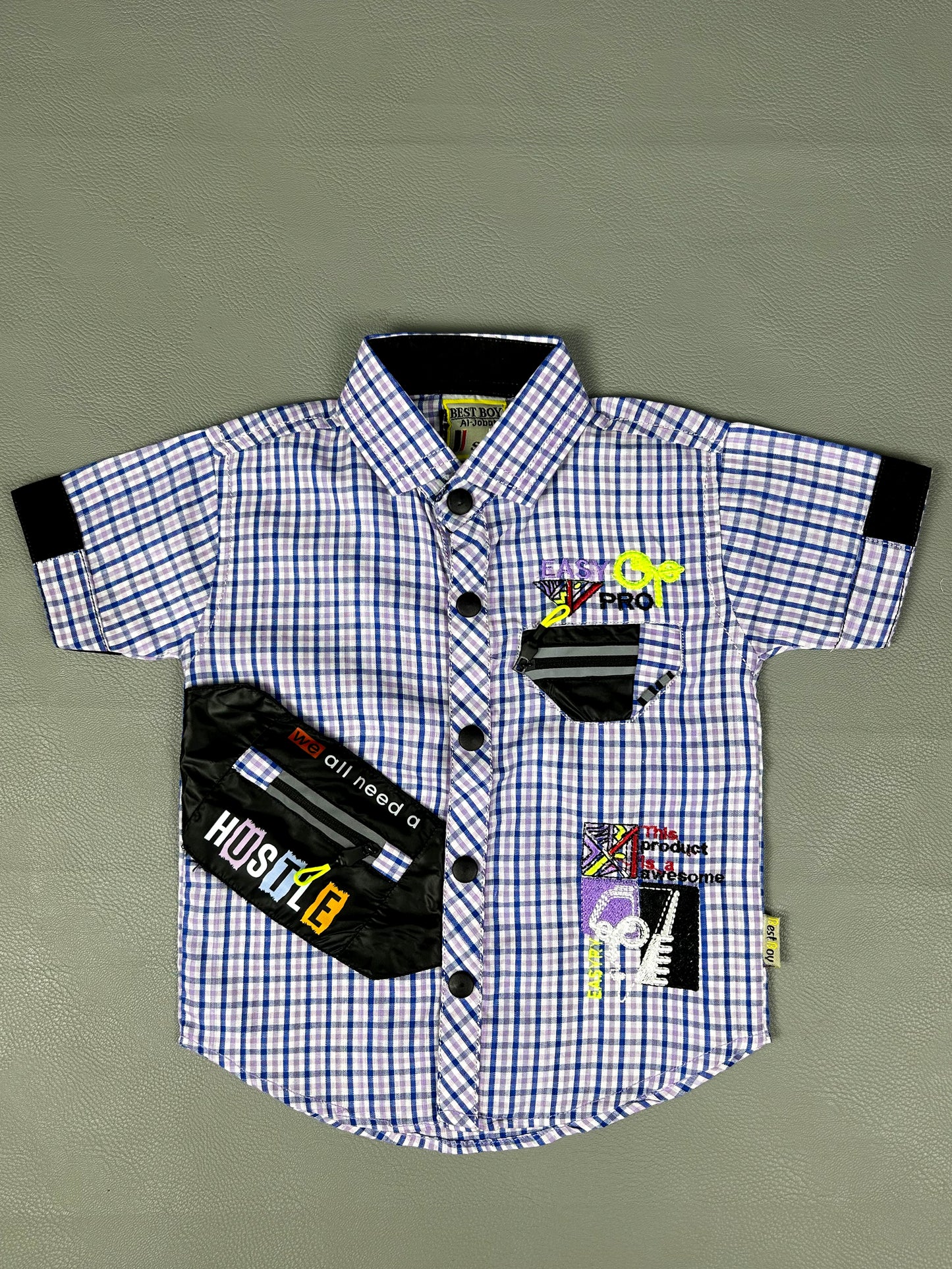 1Yr - 4Yrs Hustle Blue Lines Suit For Kids AJ BS292