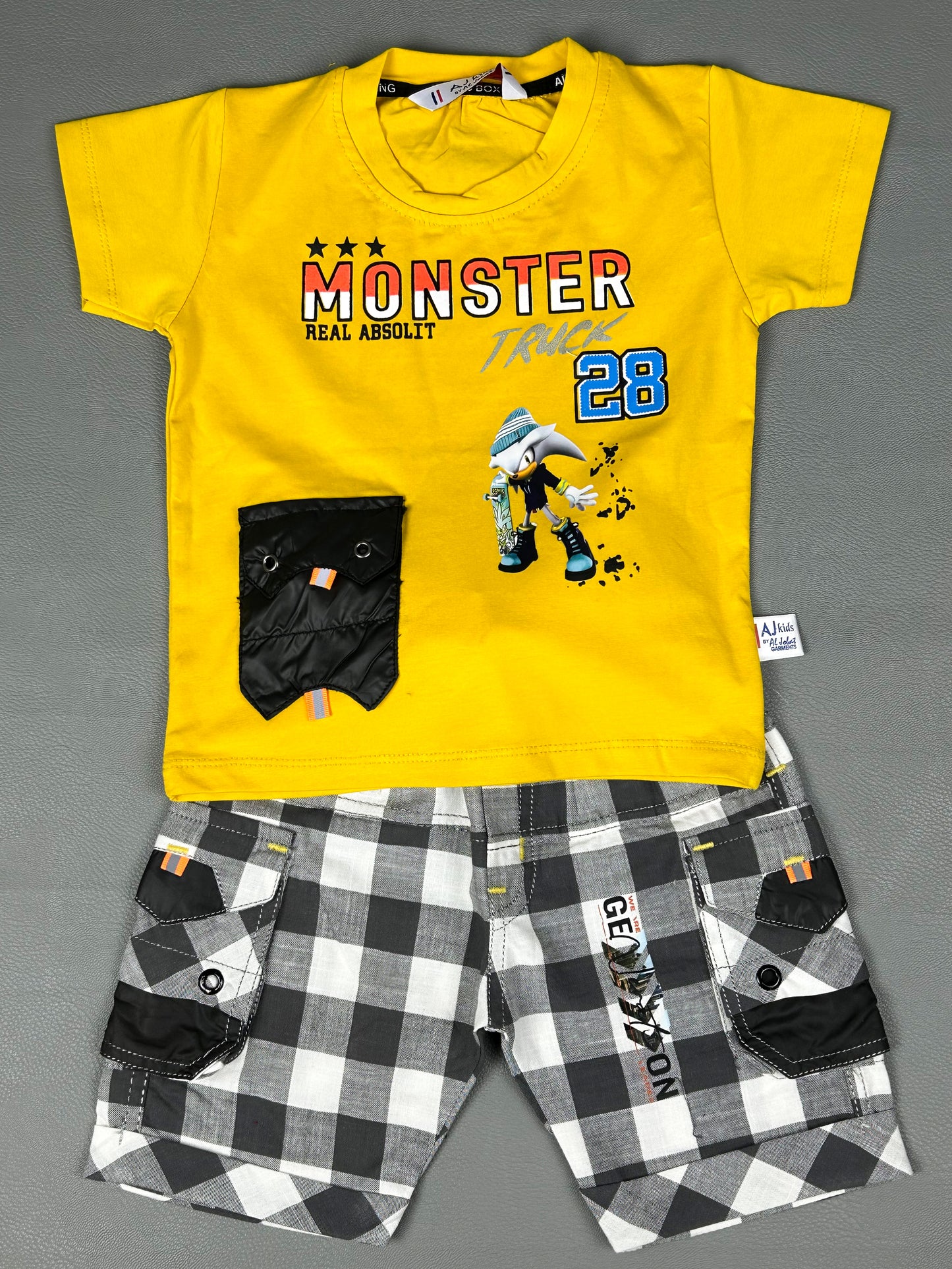 1Yr - 4Yrs Monster Yellow Suit For Kids AJ BS312