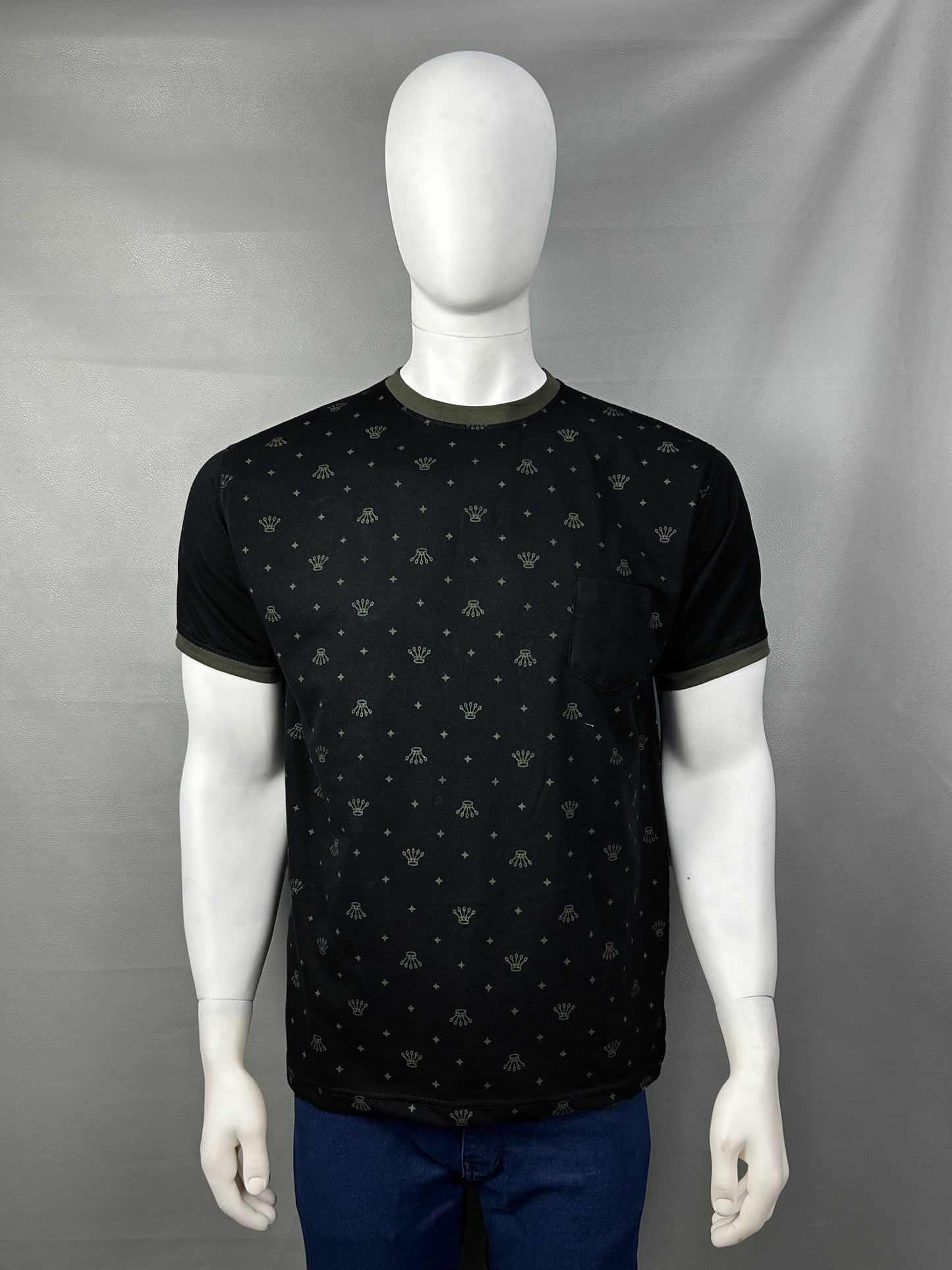 Black T-Shirt For Men MM MTS197