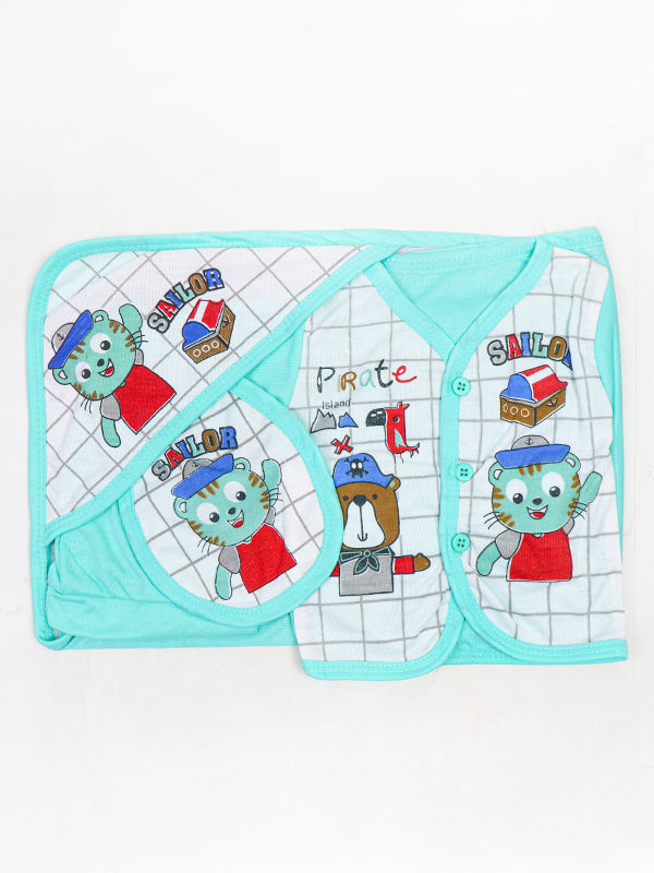 PG Newborn Pack of 5 Gift Set 0Mth - 3Mth Sailor Sea Green