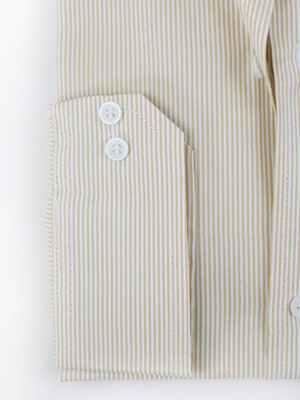 MFS06 Men's Formal Dress Shirt Yellow Lines