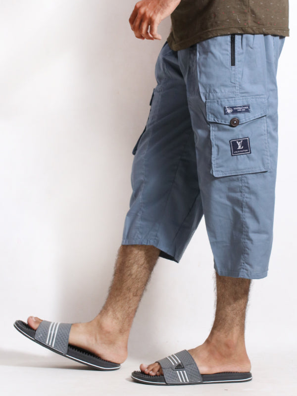MS27 Men's Cargo 3-QTR Short Blue