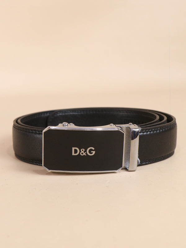 Black Faux Leather Belt For Men's MB22