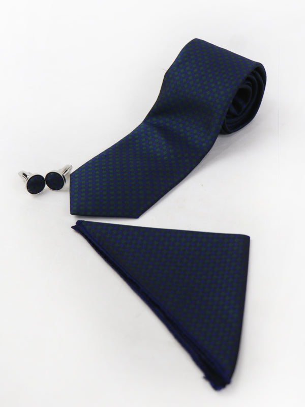 TBS36 3Pcs Tie Gift Box Tie Cuff-Link Pocket Square