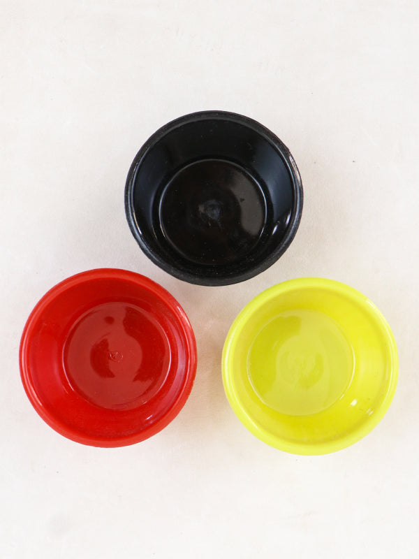 Pack of 3 Small Melamine Ramekins Multicolor