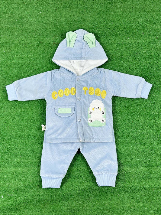 0Mth - 3Mth Fleece Blue Suit For Newborns NBS652