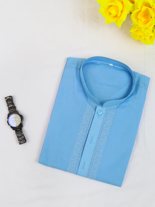 Sky Blue 100% Cotton Kurta for Men M.A MK03