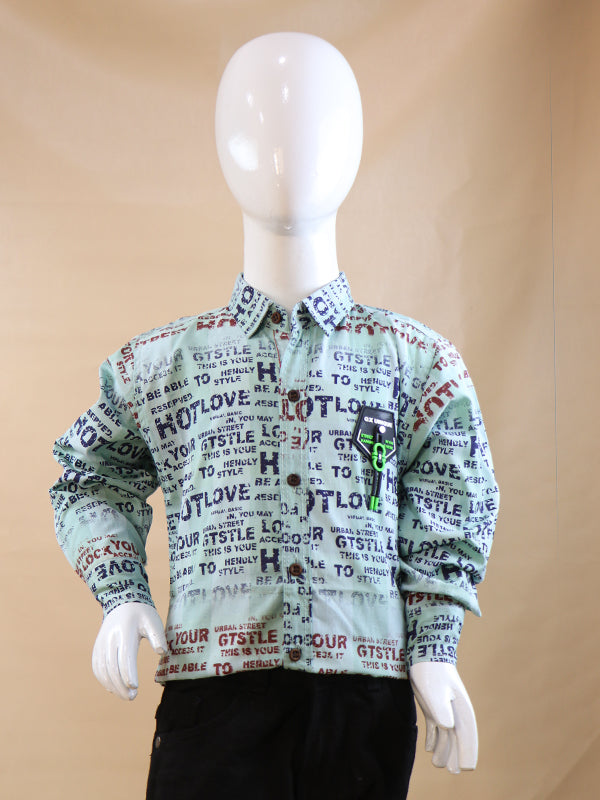 NB Boys Casual Shirt 3Yrs - 12Yrs Love Light Green