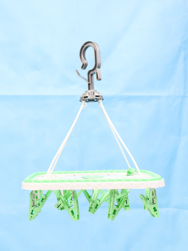 Newborn Clothes Hanger Design Square Shape Green