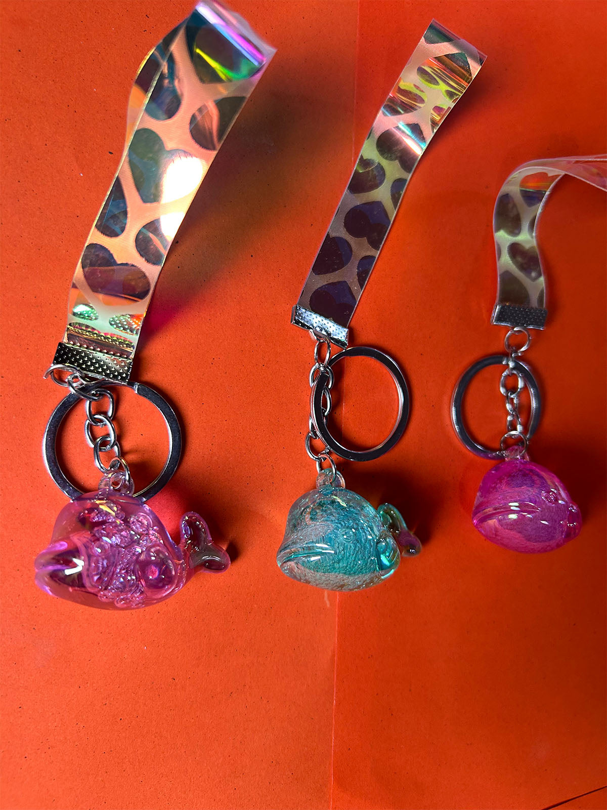 KC47 Pack of 3 Fish Key Chain Multicolor