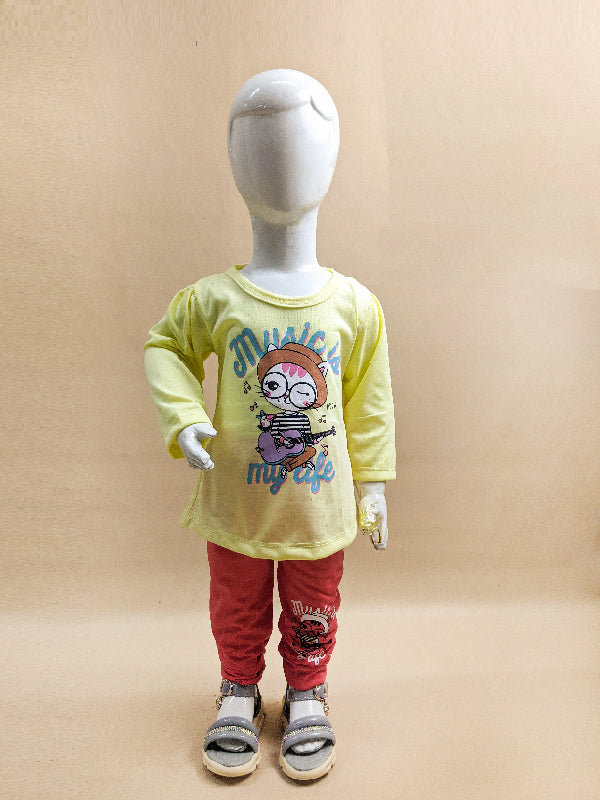 1Yr - 4Yrs Music Light Yellow Suit For Girls RG GS75