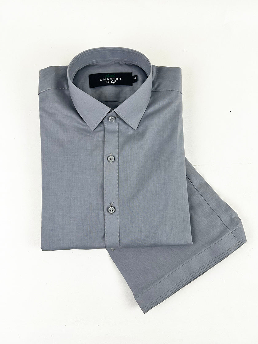 744-2 Grey 100% Cotton Stitched Suit Kameez Shalwar For Men MSK147