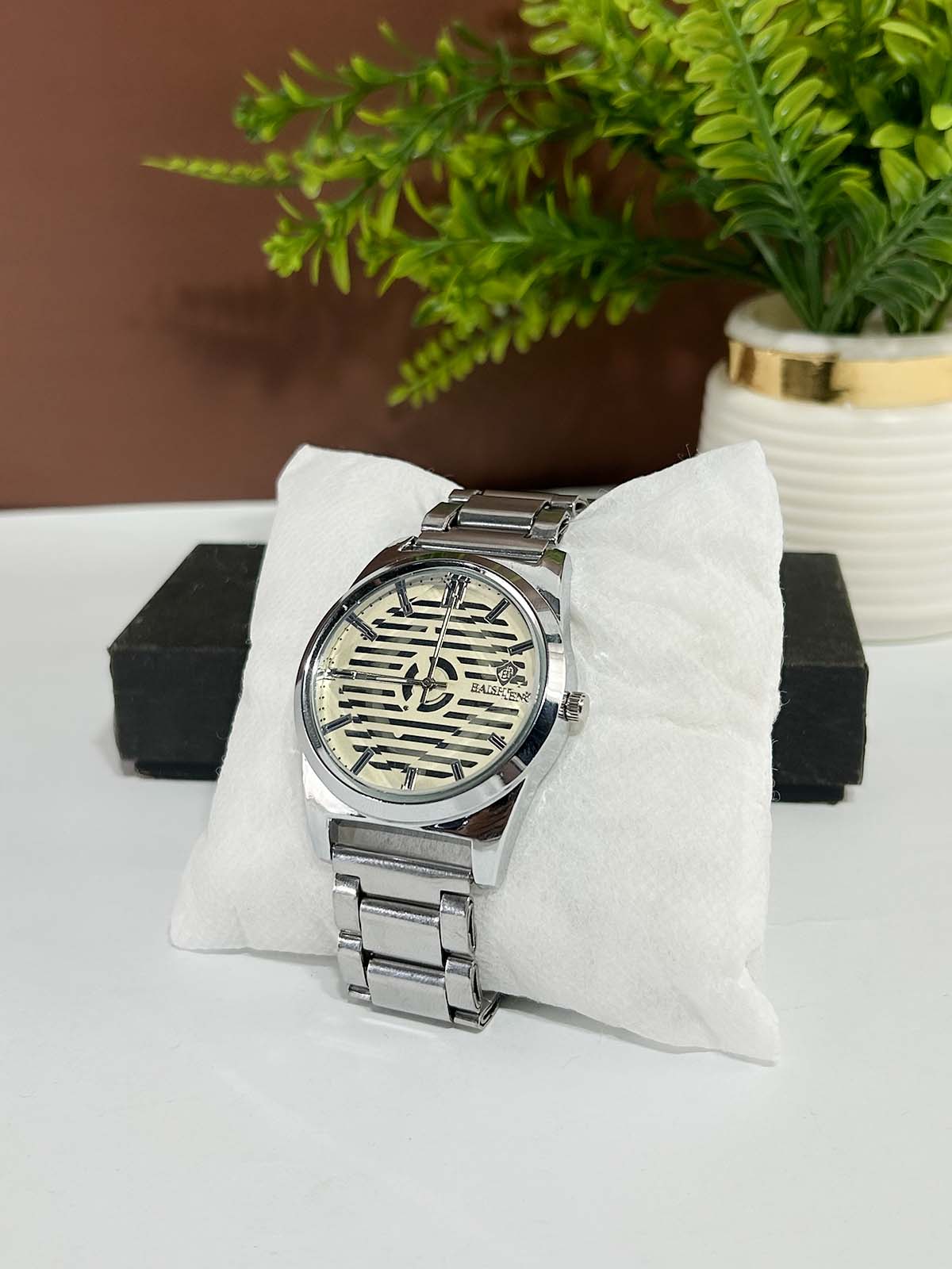 Silver Stainless Steel Watch For Men MW206