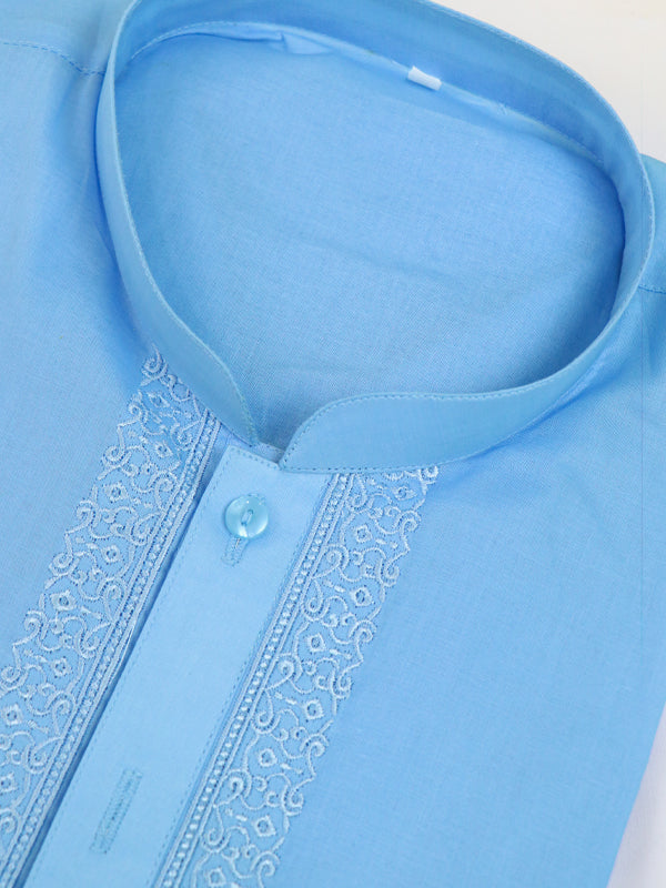 Sky Blue 100% Cotton Kurta for Men M.A MK03