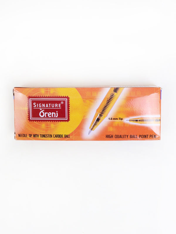 Pack Of 10 Signature Orenj Ball Pen 1.0mm - Blue