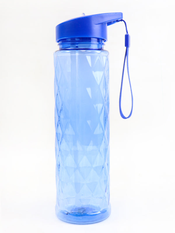 Transparent Reusable Water Bottle Diamond- Blue