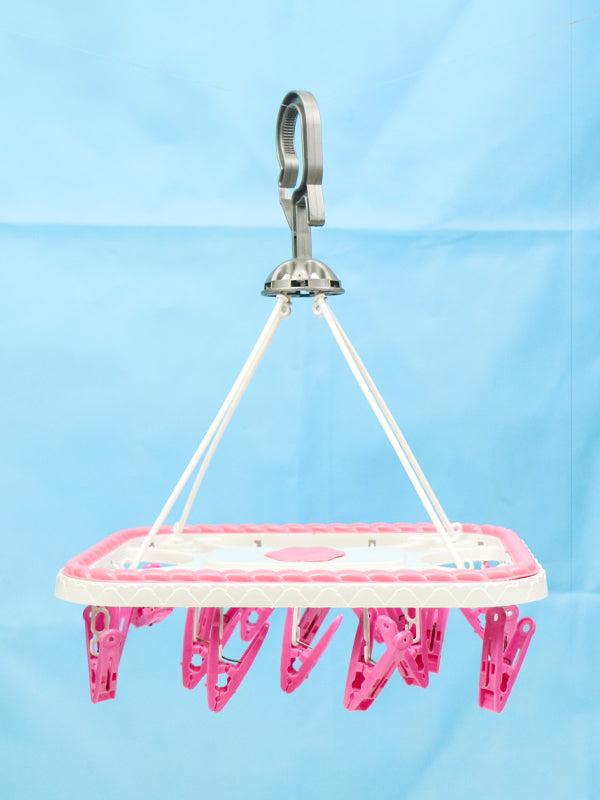 Newborn Clothes Hanger Design Square Shape Pink