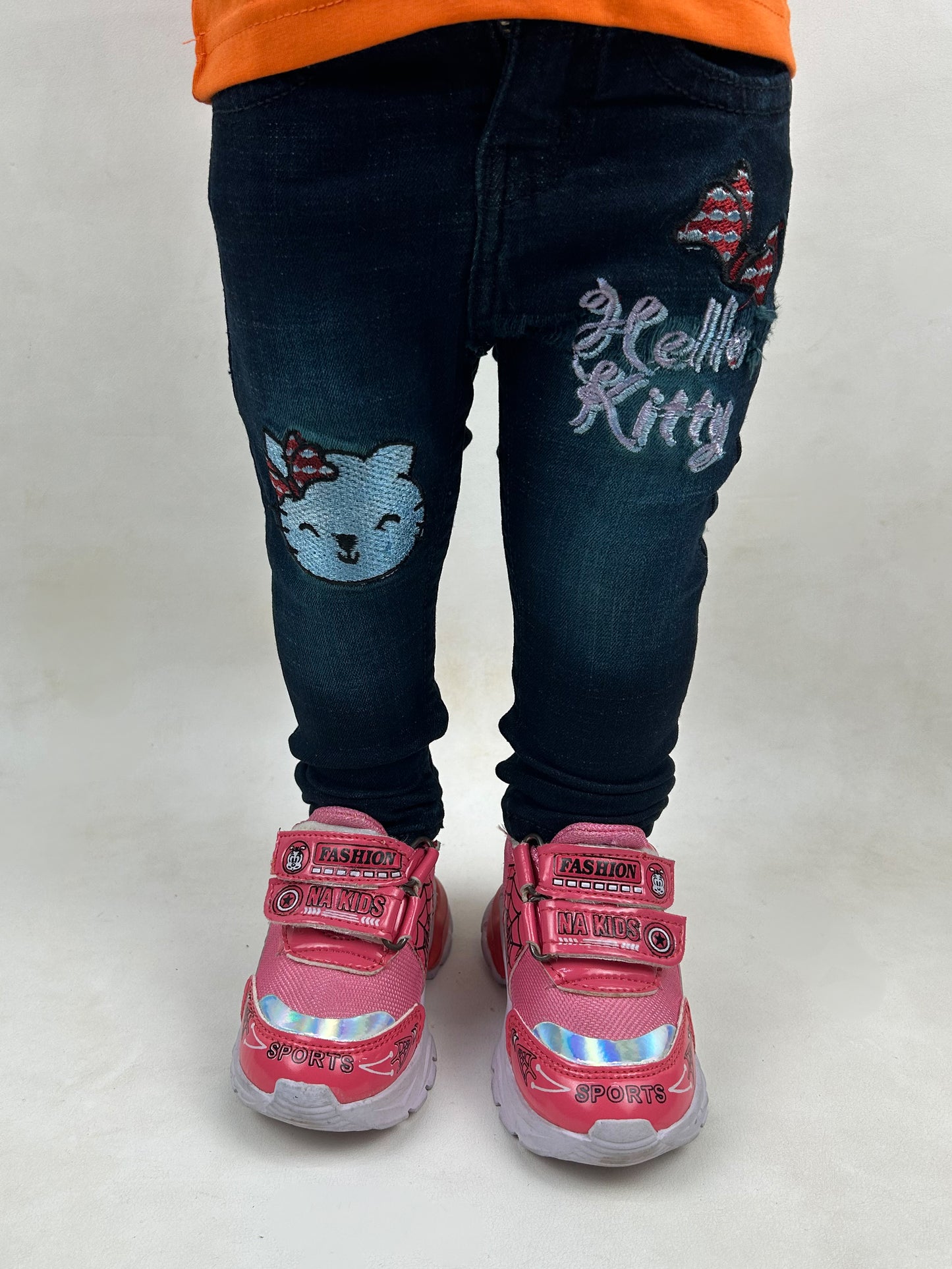 2Yrs - 8Yrs Dark Blue Stretchable Denim Jeans For Girls GJ20