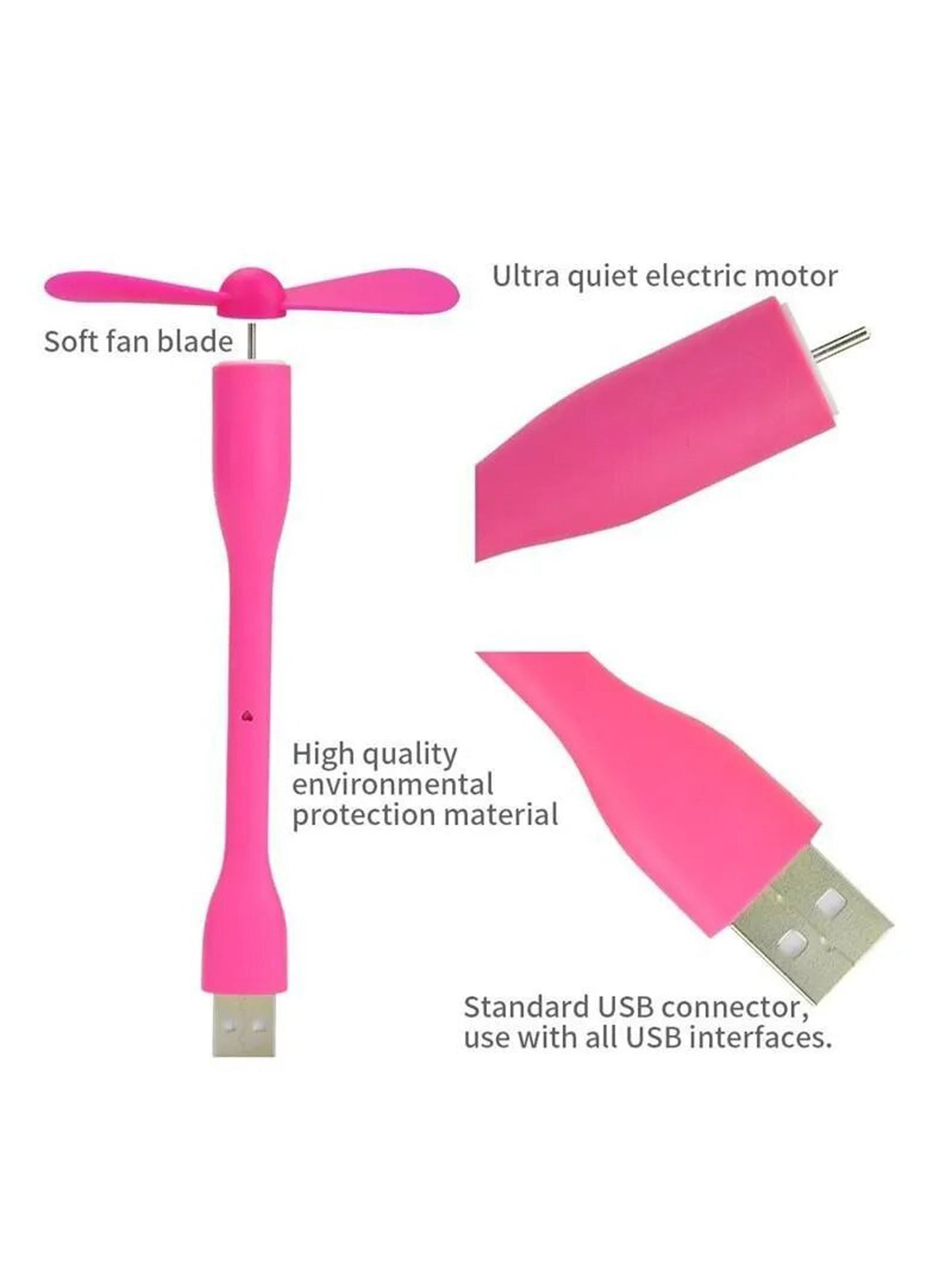 Multicolor USB Flexible Mini Portable Adjustable Fan