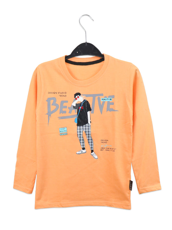 ATT Boys T-Shirt 5Yrs - 10 Yrs Trend Peach