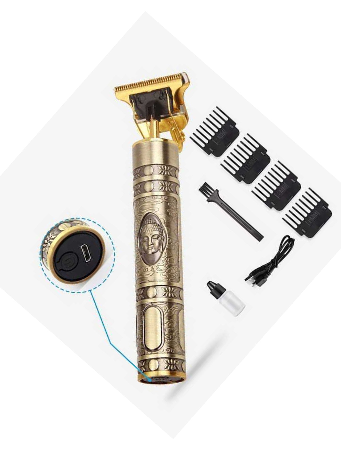 Professional Hair Clipper Rechargeable Hair Trimmer Kit Shaver Razer