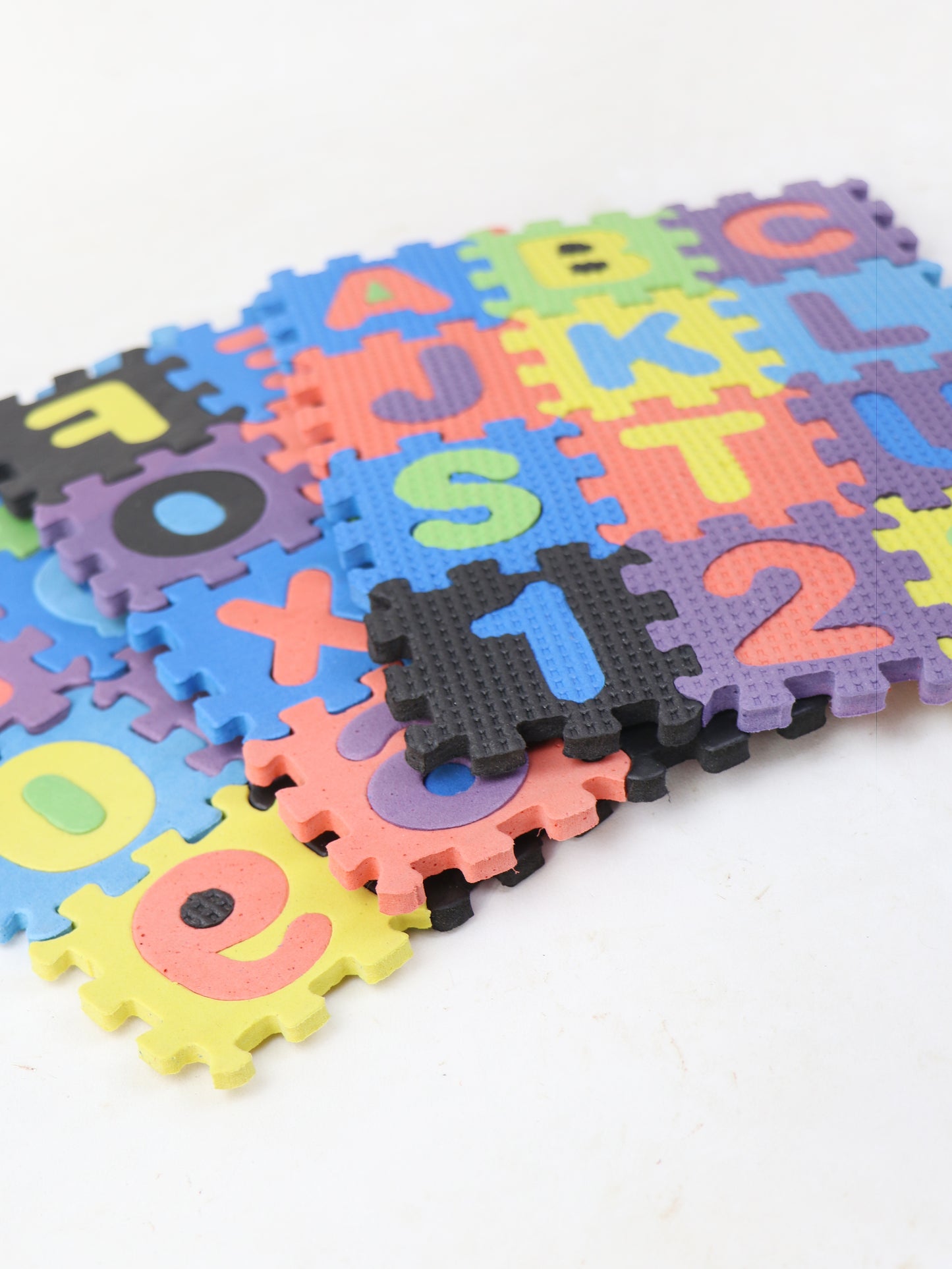 Alphabet Letters Numbers Puzzle Kids Foam Mat ABC & 123 Multicolor