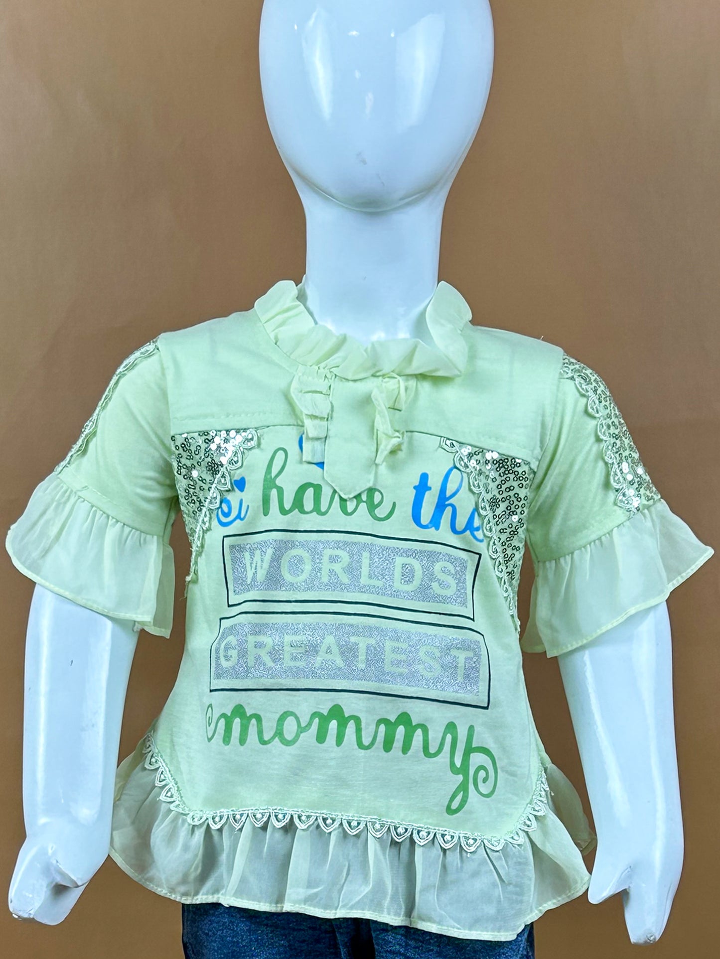 1Yr - 7Yrs Light Green World Suit For Girls RZ GS124