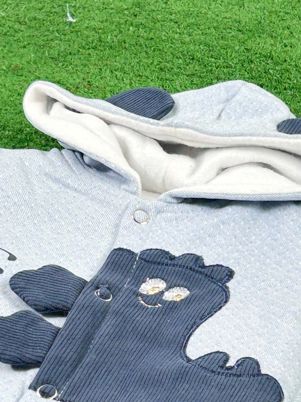 0Mth - 3Mth Fleece Blue Suit For Newborns NBS655