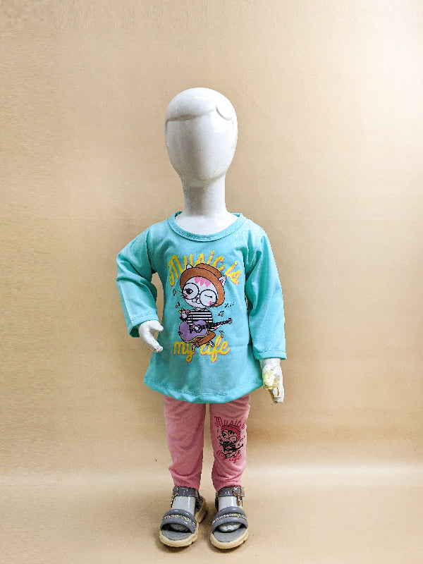 1Yr - 4Yrs Music Ferozi Suit For Girls RG GS75