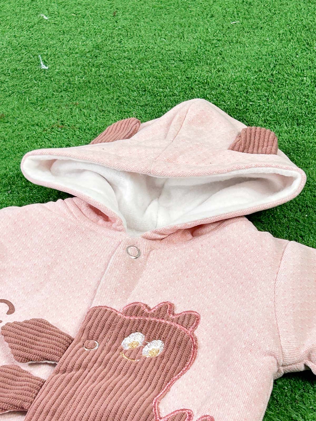 0Mth - 3Mth Fleece Pink Suit For Newborns NBS656