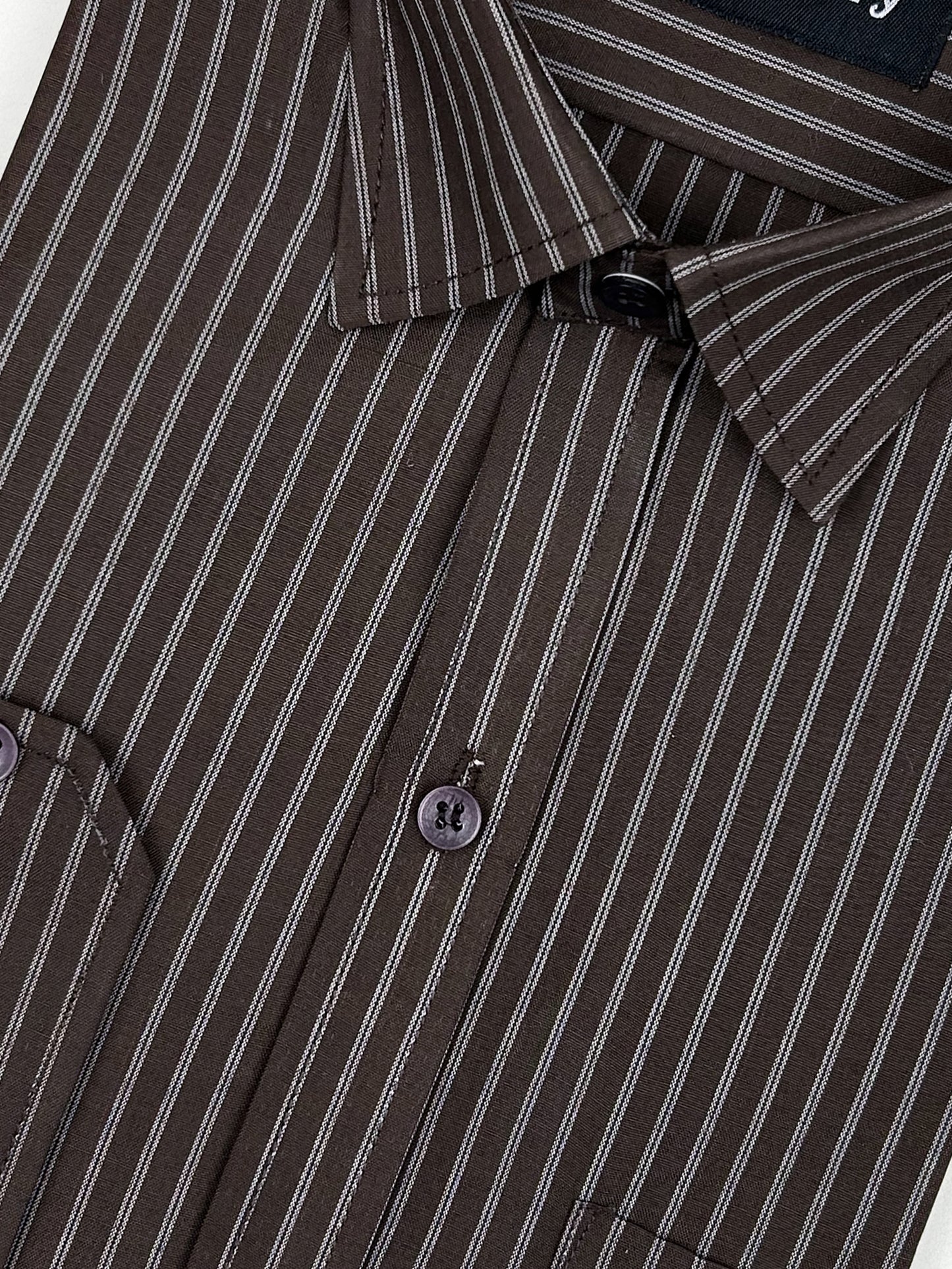 Dark Brown Formal Dress Shirt For Men MFS139